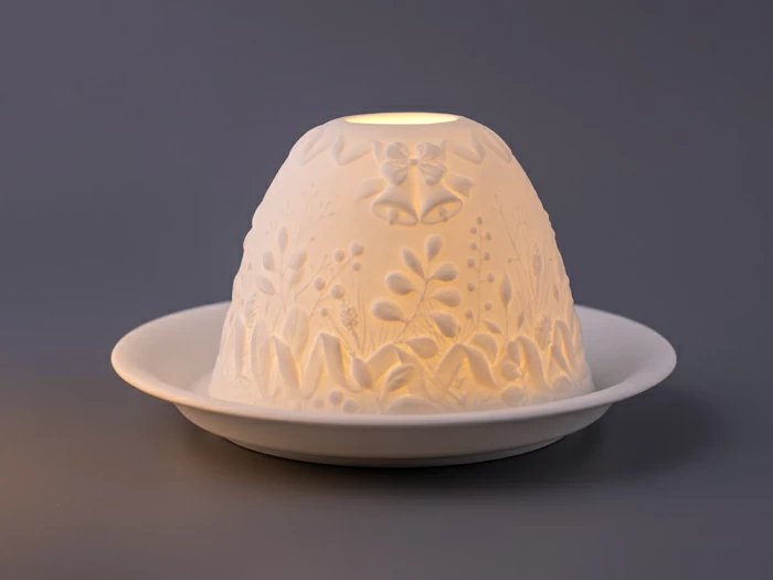 Подсвечник Литофания Рождественский венок LED светильник, арт. 81.10259.00.1, 