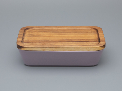 Набор для запекания с деревянной крышкой (2 предмета) форма Стандартная, рисунок Monplaisir Violet,в упаковке арт 42.00058.00.1, 