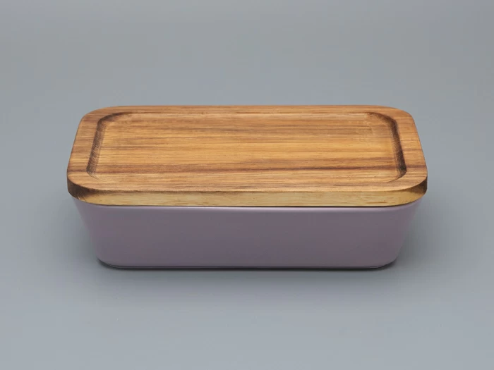 Набор для запекания с деревянной крышкой (2 предмета) форма Стандартная, рисунок Monplaisir Violet,в упаковке арт 42.00058.00.1, 