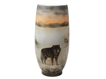 Ваза форма Карелия рисунок Волки 1 арт. 80.89415.00.1