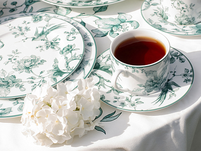 Тарелка мелкая 270 мм. форма Европейская Рисунок Monplaisir Green, арт. 80.48340.00.1