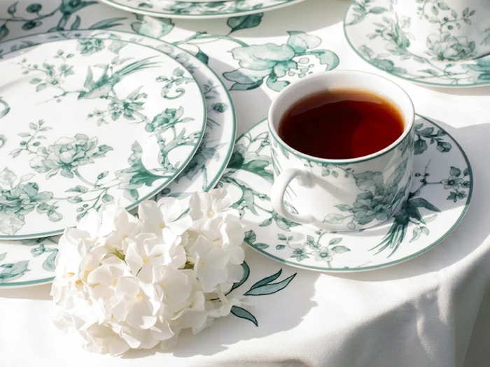 Тарелка мелкая 270 мм. форма Европейская Рисунок Monplaisir Green, арт. 80.48340.00.1, 