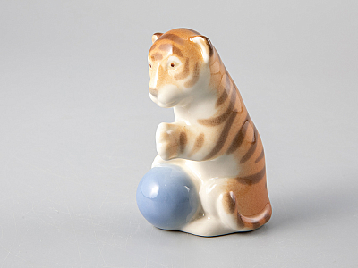 Скульптура форма Тигренок Актер рисунок Полосатый арт. 82.67287.00.1