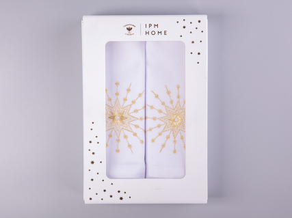 Подарочный набор салфеток 45х45 с вышивкой Звезда (2 шт) арт. 41.00302.01, 