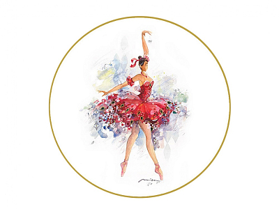 Тарелка декоративная 195 мм форма Эллипс рисунок Фея смелости арт. 80.86801.00.1