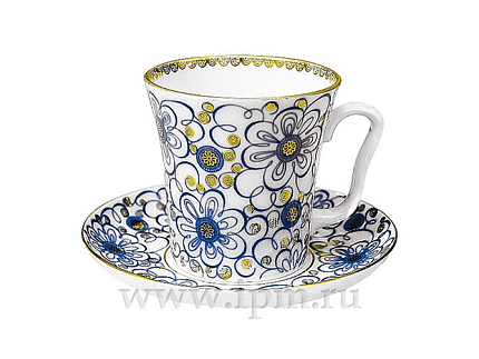 Бокал с блюдцем форма Ленинградский рисунок Вьюнок 360 мл арт. 81.13920.00.1