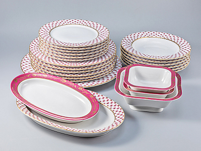 Сервиз столовый форма Молодежная рисунок Сетка-Блюз-2, 6 персон 24 предмета, арт. 81.26393.00.1