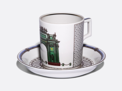 Сервиз чайный на 6 персон 21 предмет, форма Гербовая, рисунок Серебряный город, арт. 81.32583.00.1, 