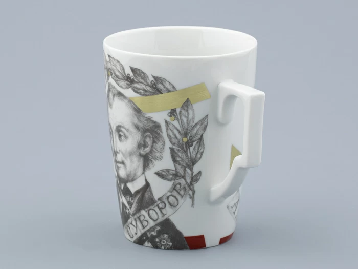 Бокал с блюдцем в подарочной упаковке, форма Гранд, рисунок Полководцы России Александр Суворов, арт. 81.32549.00.1, 