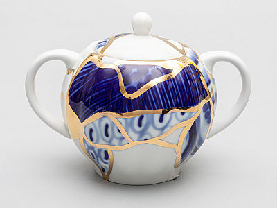 Сахарница форма Тюльпан рисунок Байкал, арт. 80.37276.00.1