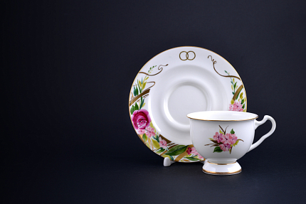 Чашка с блюдцем Незабываемый день, на форме Айседора, арт 61.20982.00.1