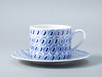 Чашка с блюдцем форма Соло рисунок Реки России. Ангара арт. 81.28755.00.1