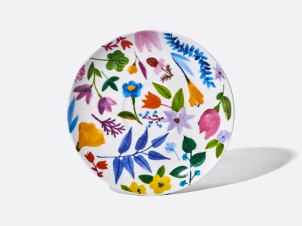Чашка с блюдцем чайная форма Купольная рисунок Primavera (Примавера), арт. 81.34274.00.1, 