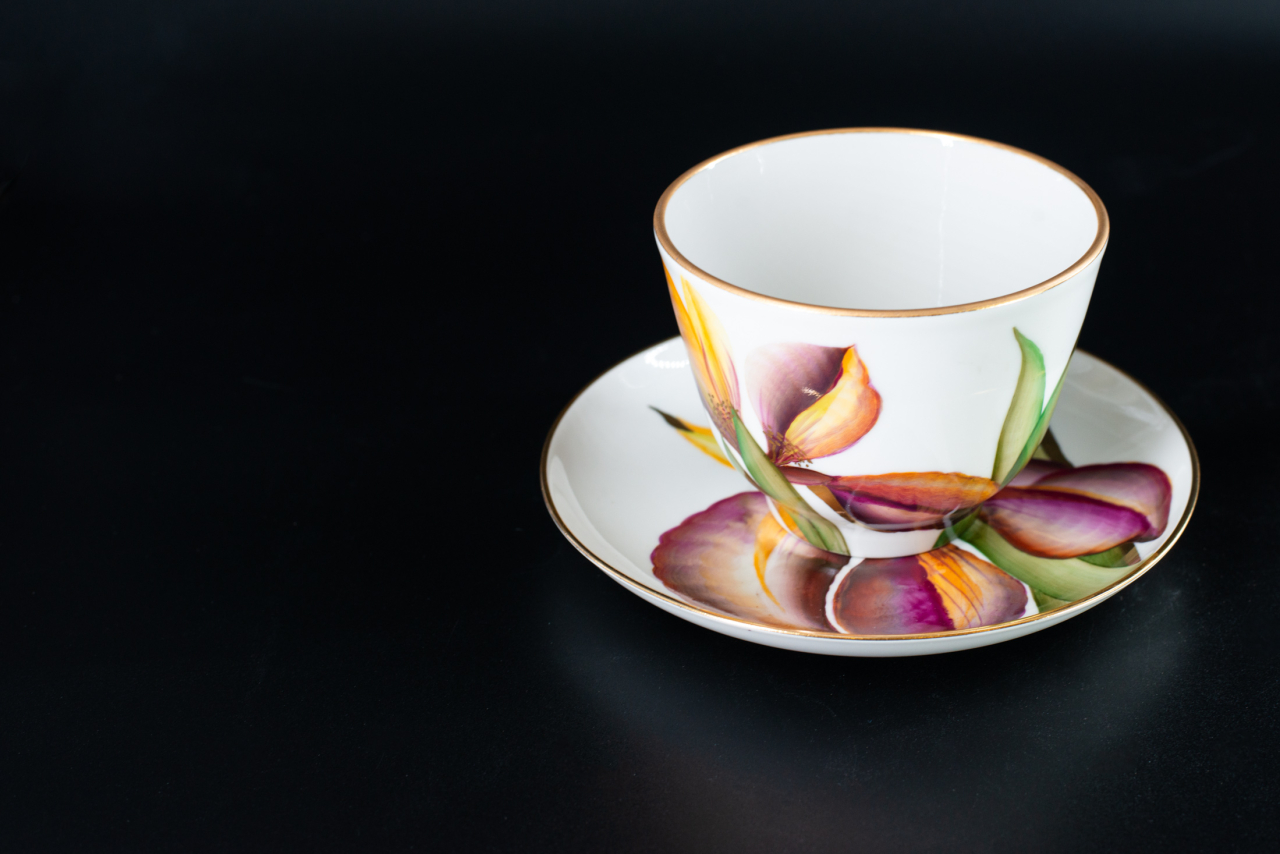 Чашка с блюдцем Вечер. Лето, на форме Подарочная, арт 41.00177.00.1, 