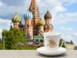 Чашка с блюдцем 165 мл, форма Майская, рисунок Золотая Москва Храм, арт. 81.34785.00.1, 