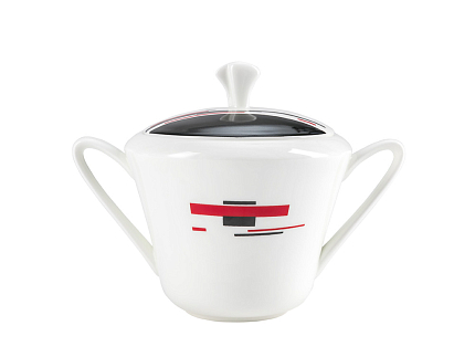 Сервиз чайный форма Сад рисунок Красное и черное , 6 персон 14 предметов, арт. 81.26708.00.1