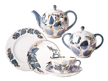 Сервиз чайный форма Тюльпан рисунок Лунный, 6 персон 20 предметов, арт. 81.20946.00.1