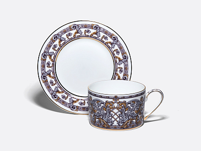 Чашка с блюдцем 300 мл в подарочной упаковке форма Идиллия рисунок Барокко, арт. 81.34917.00.1