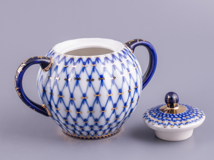 Сахарница Тюльпан Кобальтовая сетка арт. 80.00234.00.1, 