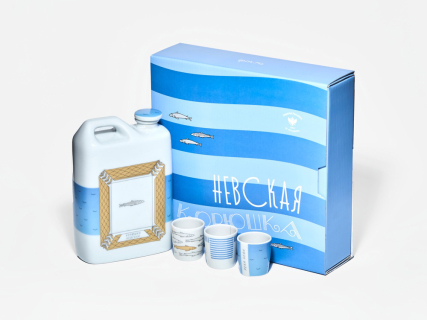 Подарочный набор Канистра и стопки, рисунок Невская корюшка, арт. 81.34241.00.1, 