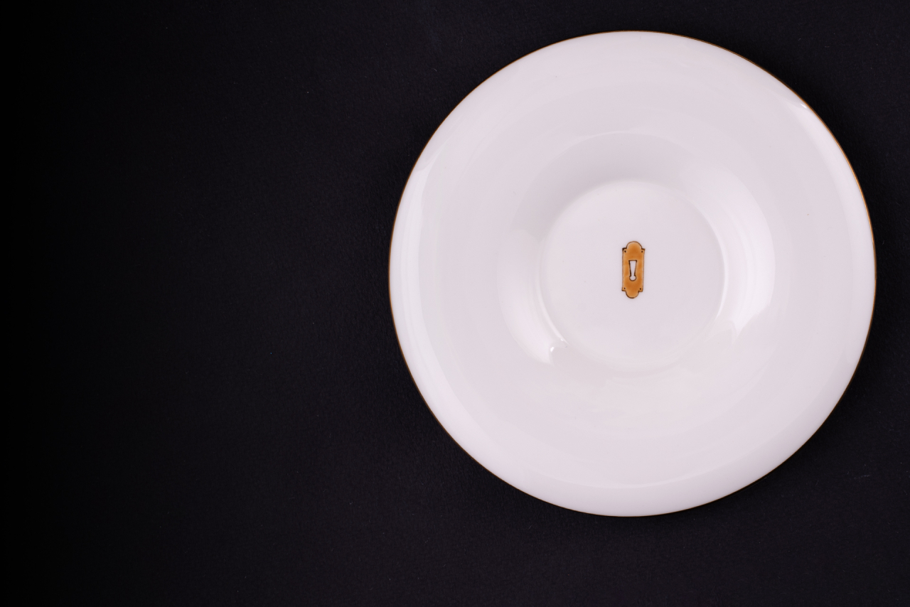 Чашка с блюдцем кофейная, рисунок Конфета Ключик, форма Юлия, арт 61.21053.00.1, 