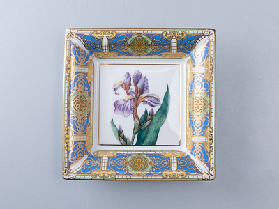 Подставка для мелочей в подарочной упаковке, форма Квадратная, рисунок Нежный Ирис, арт 81.34215.00.1