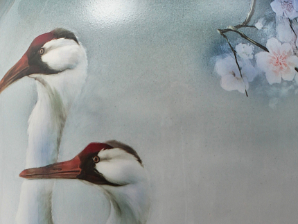 Ваза форма Музейная рисунок Весна. Журавли арт. 80.88185.00.1