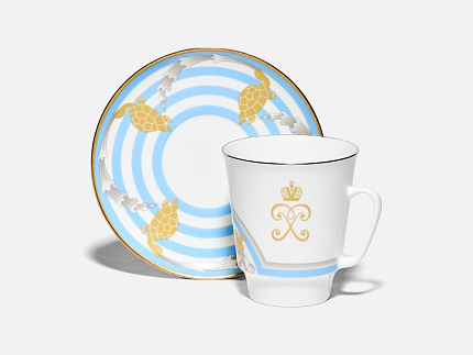 Чашка с блюдцем 165 мл, форма Майская, рисунок Фонтан Тритон, арт. 81.34934.00.1