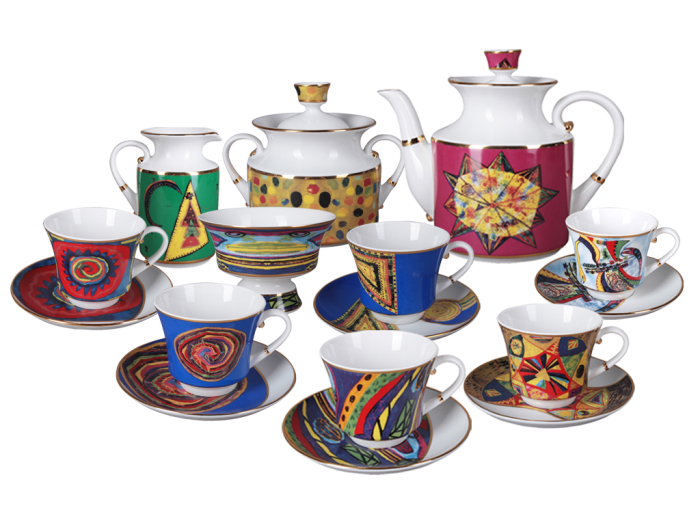 Сервиз чайный Банкетная Цветные сны, 6 персон 16 предметов, арт. 81.24024.00.1, 