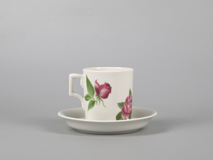 Чашка с блюдцем чайная форма Гербовая рисунок Розариум арт. 81.30483.00.1, 