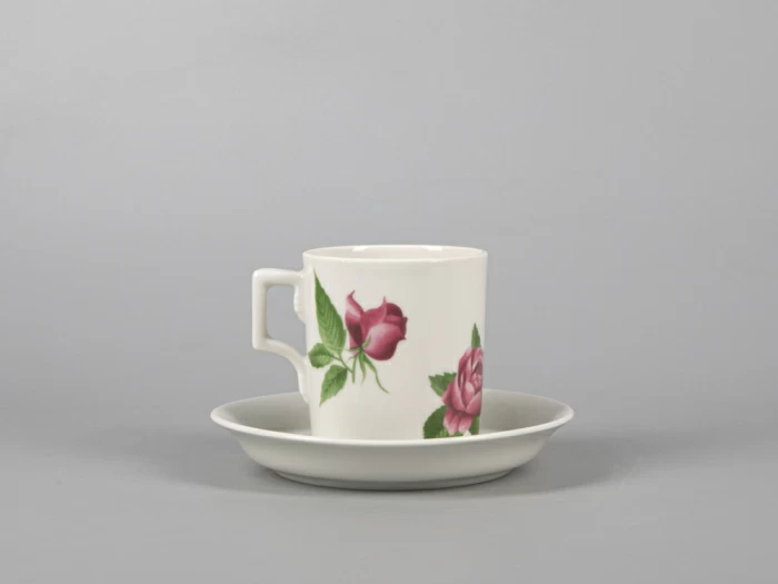 Чашка с блюдцем чайная форма Гербовая рисунок Розариум арт. 81.30483.00.1, 