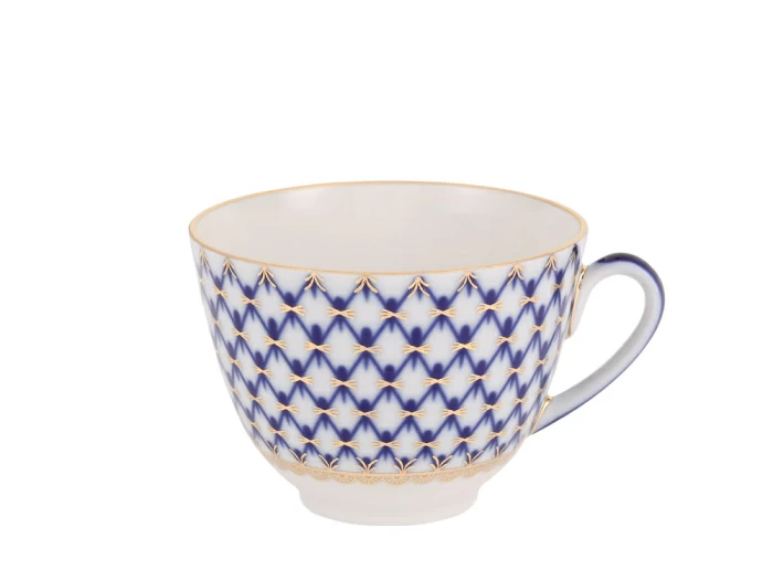 Чашка с блюдцем чайная форма Весенняя рисунок Кобальтовая сетка 250 мл арт. 81.19918.00.1, 