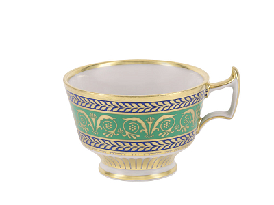 Чашка с блюдцем кофейная 158 мл.,  форма Александрия, рисунок Золотой 52 арт. 81.19205.00.1