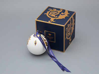 Новогодний Шар в подарочной упаковке, рисунок Рождественские узоры, арт 81.33342.00.1