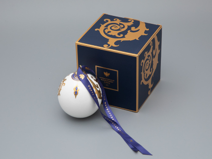 Новогодний Шар в подарочной упаковке, рисунок Рождественские узоры, арт 81.33342.00.1, 