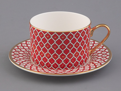 Сервиз чайный форма Идиллия рисунок Скарлетт, 4 персоны 10 предметов, арт. 81.27756.00.1