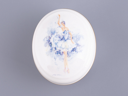 Туалетная коробочка форма Овальная рисунок Фея нежности арт. 80.86399.00.1