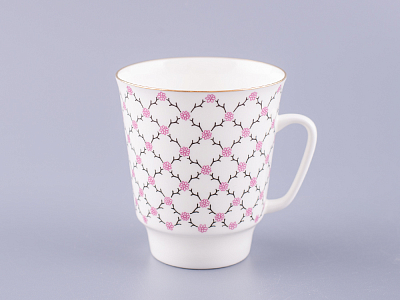 Чашка с блюдцем кофейная 165 мл.,  форма форма Майская,рисунок Розовая сетка арт. 81.13631.00.1