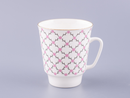 Чашка с блюдцем кофейная 165 мл.,  форма форма Майская,рисунок Розовая сетка арт. 81.13631.00.1, 