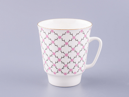 Чашка с блюдцем кофейная 165 мл.,  форма форма Майская,рисунок Розовая сетка арт. 81.13631.00.1
