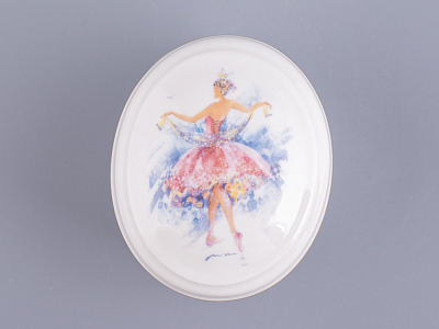 Туалетная коробочка форма Овальная рисунок Принцесса Аврора арт. 80.86402.00.1