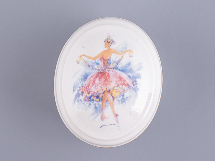 Туалетная коробочка форма Овальная рисунок Принцесса Аврора арт. 80.86402.00.1