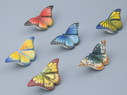 Скульптура форма Бабочка среднего размера, рисунок Голубая, арт. 82.47230.00.1, 