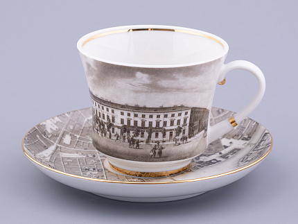 Чашка с блюдцем чайная, форма Банкетная, рисунок Великолепный Невский Малая Конюшенная, арт. 81.32686.00.1