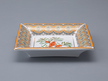 Подставка для мелочей в подарочной упаковке форма Квадратная рисунок Облепиха сибирская, арт. 81.33951.00.1