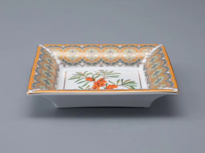 Подставка для мелочей в подарочной упаковке форма Квадратная рисунок Облепиха сибирская, арт. 81.33951.00.1, 