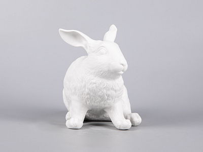 Скульптура Кролик домашний Белый арт. 82.69811.00.1