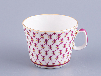 Чашка с блюдцем чайная 200 мл форма Молодежная рисунок Сетка-Блюз 2 арт. 81.24869.00.1