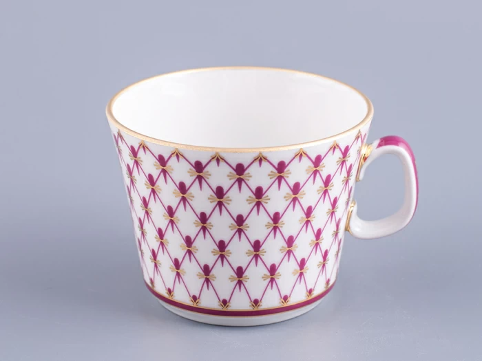 Чашка с блюдцем чайная 200 мл форма Молодежная рисунок Сетка-Блюз 2 арт. 81.24869.00.1, 