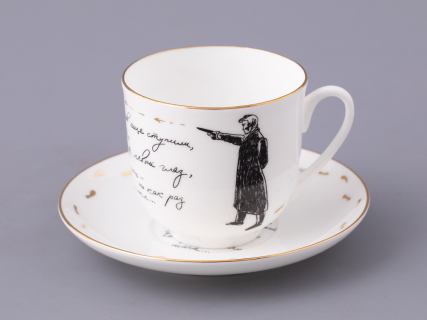 Чашка с блюдцем форма Ландыш 2, рисунок Дуэль арт 81.22809.00.1, 